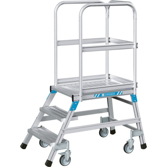 Zarges  Mobile safety step 3 tread aluminium treads