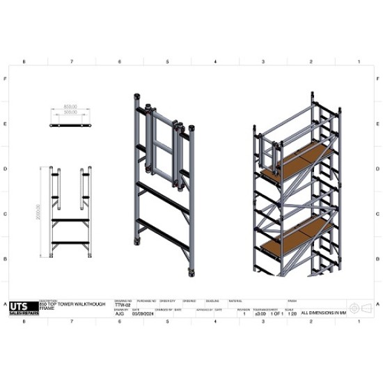 UTS 850 TOP LEVEL WALKTHROUGH FRAME