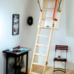 WERNER ECO  S  LINE TIMBER FOLDING LOFT LADDER