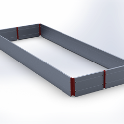 850 x 1.8M FOLDING TOEBOARD ALU