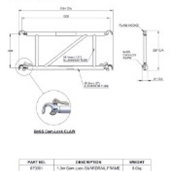 Boss Solo Camlock guardrail 1.3m Boss Solo Camlock guardrail 1.3m