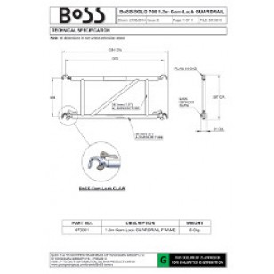 Boss Solo Camlock guardrail 1.3m