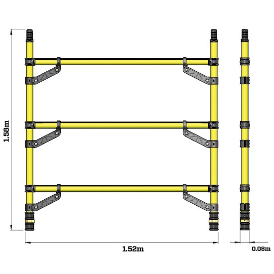 302543 Z1 Tower-Span Frame 1.45x1.5m 3Rung