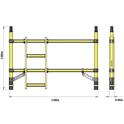 306543 Z1 Tower B-in Ladder Frame 1.45  x 1.0m 2Rung