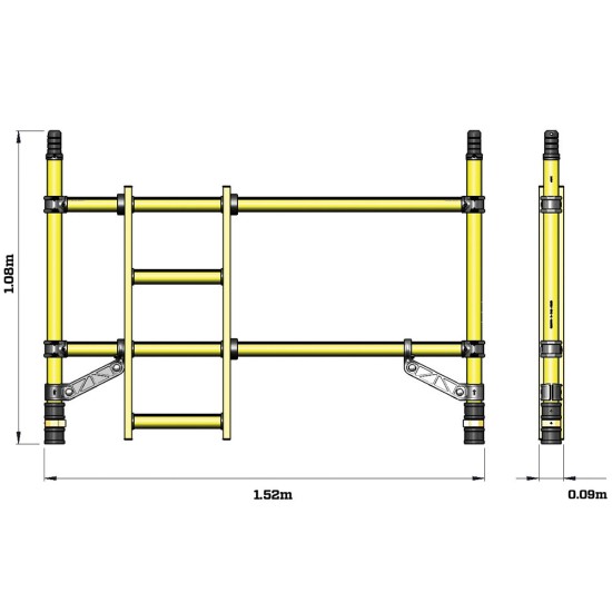 306543 Z1 Tower B-in Ladder Frame 1.45  x 1.0m 2Rung