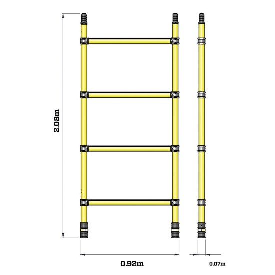 307543 Z1 Tower-Span Frame .85x2.0m 4Rung