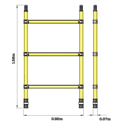 308543 Z1 Tower-Span Frame .85x1.5m 3Rung