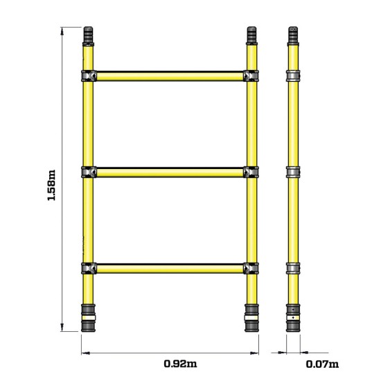 308543 Z1 Tower-Span Frame .85x1.5m 3Rung