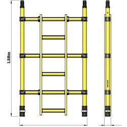 311543 Z1 Tower-B-in Ladder Frame .85m x1.5m 3Rung